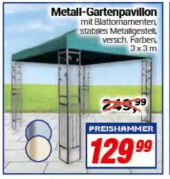 CENTERSHOP Metall Gartenpavillon Angebot