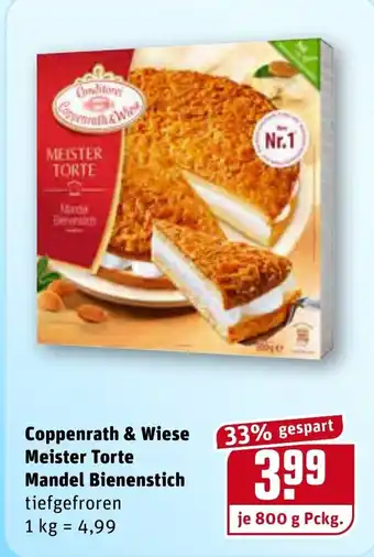 REWE Coppenrath & Wiese Meister Torte Mandel Bienenstich 800g Angebot