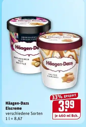 REWE Häagen Dazs Eiscreme 460ml Angebot