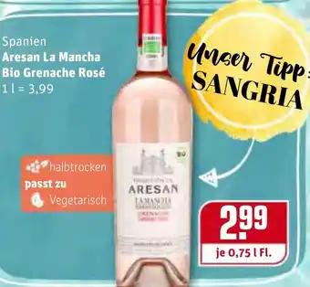 REWE Spanien Aresan La Mancha Bio Grenache Rosé 0,75L Angebot