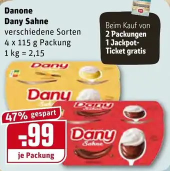 REWE Danone Dany Sahne 4x115g Angebot