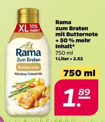 NETTO Rama zum Braten mit Butternote 750ml Angebot