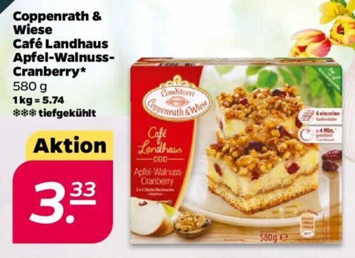 Coppenrath & Wiese Cafe Landhaus ApfelWalnussCranberry 580g Angebot bei NETTO