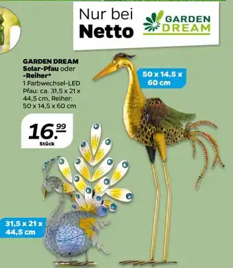 NETTO Garden Dream Solar-Pfau o. -Reicher Angebot