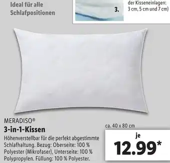 Lidl Meradiso 3 in 1 Kissen Angebot