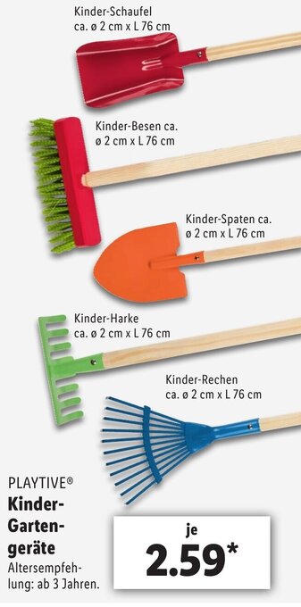 Lidl Playtive Kinder Gartengeräte Angebot