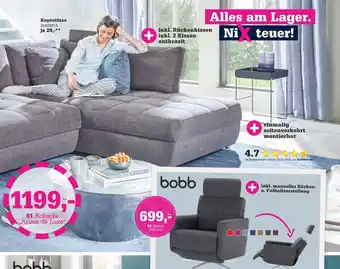 Höffner Bobb ecksofa mit funktion „arissa de luxe“ oder sessel „rosana“ Angebot