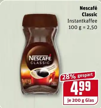 REWE Nescafé Classic 200g Glas Angebot