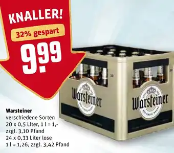 REWE Warsteiner 20x0,5L Angebot