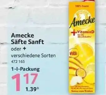 Selgros Amecke Säfte Sanft Oder + Angebot