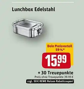 REWE Lunchbox Edelstahl Angebot