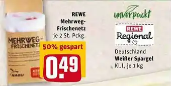 REWE Unverpackt Rewe Mehrweg Frischenetz, Deutschland Weißer Spargel Angebot
