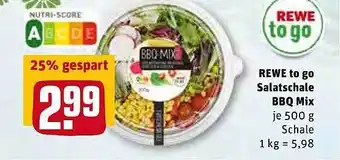 REWE Kaufpark Rewe To Go Salatschale BBQ Mix Angebot