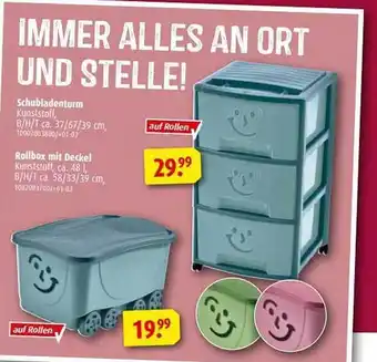 ROLLER Schubladenturm Rollbox Mit Deckel Angebot