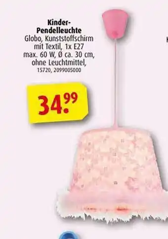 ROLLER Kinder Pendelleuchte Angebot