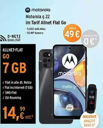 myExtra Shop Motorola G22 Im Tarif Allnet Flat Go Angebot