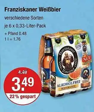 V Markt Franziskaner Weißbier Angebot