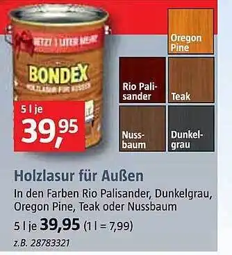 Bauhaus Holzlasur Für Außen Angebot