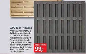 Bauhaus Wpc Zaun 'alicante' Angebot