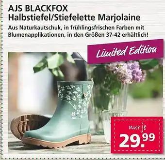 Kiebitzmarkt Ajs Blackfox Halbstiefel-steifelette Marjolaine Angebot