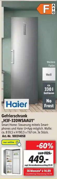 Lidl Haier Gefrierschrank „h3f-320wsaau1“ Angebot