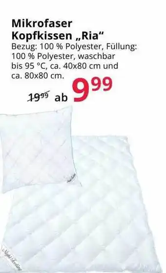 Hammer Mikrofaser Kopfkissen „ria” Angebot