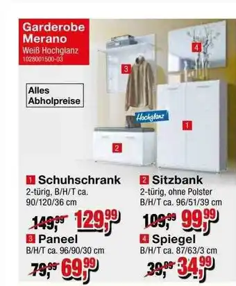 Möbelfundgrube Garderobe Merano Angebot