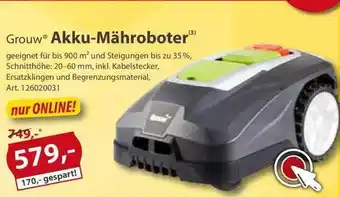 Sonderpreis Baumarkt Grouw Akku-mähroboter Angebot