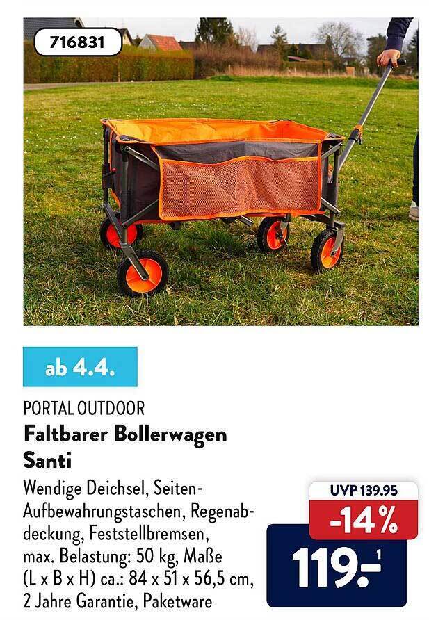 Faltbarer Bollerwagen Aldi