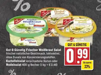 Scheck-in-Center Gut & Günstig Frischer Weißkraut Salat, Kartoffelsalat Oder Nudelsalat Angebot