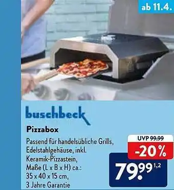 Aldi Nord Buschbeck Pizzabox Angebot