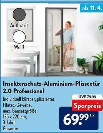 Aldi Nord Insektenschutz-aluminium-plisseetür 2.0 Professional Angebot