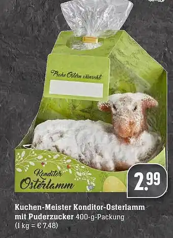 Edeka Kuchen-meister Konditor-osterlamm Mit Puderzucker Angebot