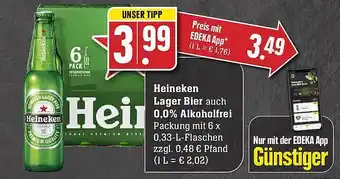 Edeka Heineken Lager Bier Auch 0.0% Alkoholfrei Angebot