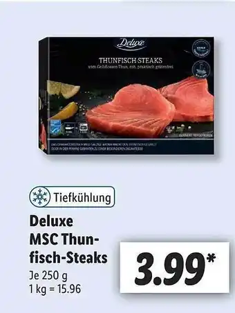 Lidl Deluxe Msc Thunfisch-steaks Angebot