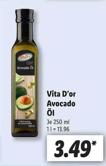 Lidl Vita D'or Avocado öl Angebot