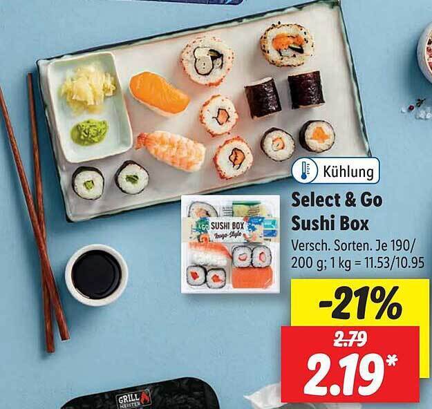 Select & Go Sushi Box Angebot bei Lidl