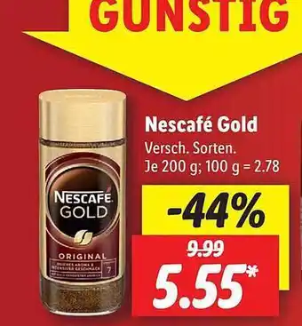 Lidl Nescafé Gold Angebot