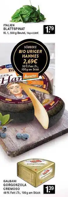 Edeka Zurheide Italien Blattspinat Oder Galbani Gorgonzola Cremoso Angebot