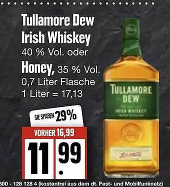 Edeka Frischemarkt Tullamore Dew Irish Whiskey Oder Honey Angebot