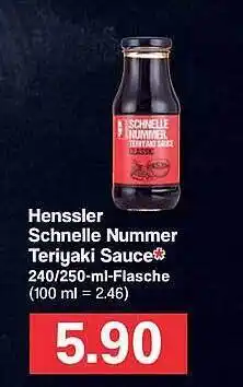 Famila Nord West Henssler Schnelle Nummer Teriyaki Sauce Angebot