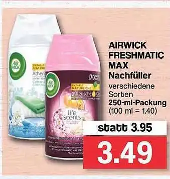 Famila Nord West Airwick Freshmatic Max Nachfüller Angebot