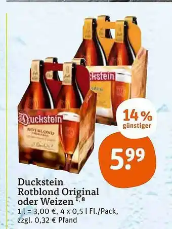 tegut Duckstein Rotblond Original Angebot