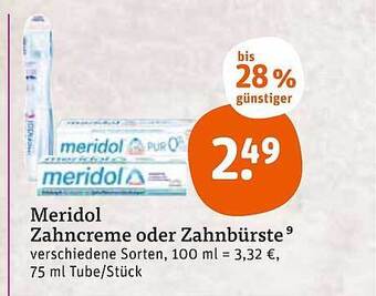 tegut Meridol Zahncreme Oder Zahnbürste Angebot