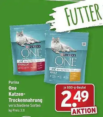 Wasgau Purina One Katzen Trockennahrung Angebot