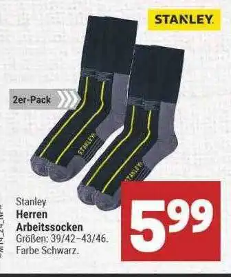 Marktkauf Stanley Herren Arbeitssocken Angebot