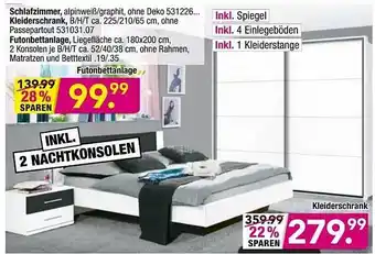 Möbel Boss Schlafzimmer, Kleiderschrank, Futonbettanlage Angebot