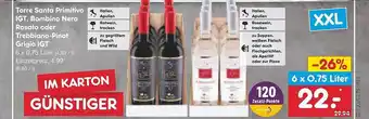 Netto Marken-Discount Torre Santa Primitivo Igt, Bombino Nero Rosato Oder Trebbiano-pinot Grigio Igt Angebot