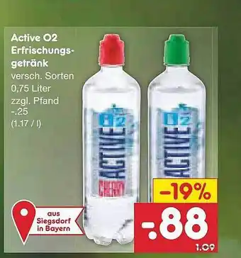 Netto Marken-Discount Active O2 Erfrischungs-getränk Angebot