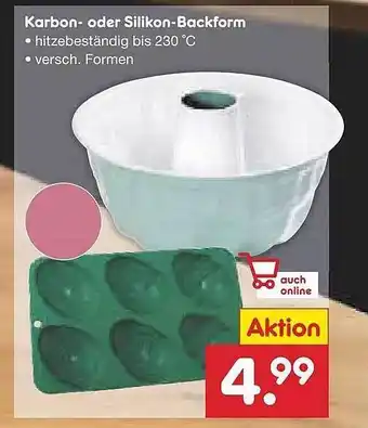 Netto Marken-Discount Karbon- Oder Silikon-backform Angebot